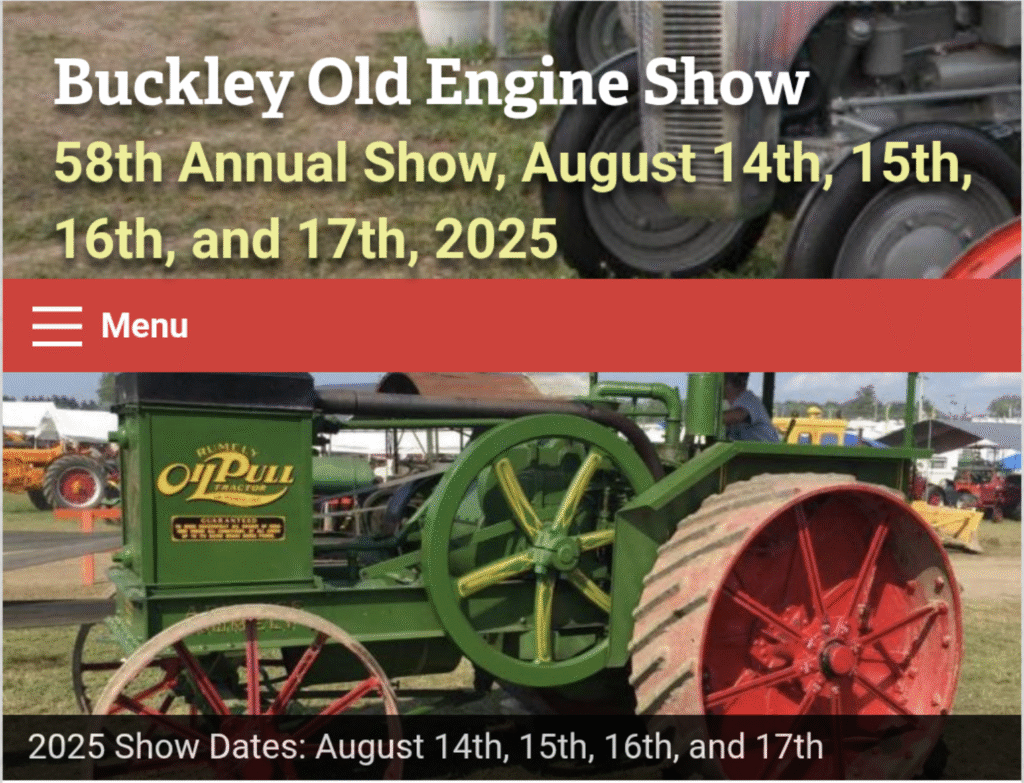 Buckley, MI Old Engine Show Graphic